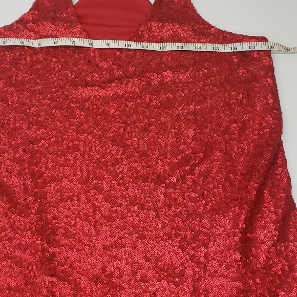 Guess Red Sequin Camisole Top - Picture 5 of 7
